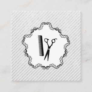 Hair Stylist Comb and Scissors Appointment Card
