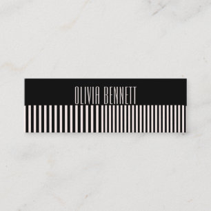 Hair Stylist Comb Black Pink Colourist Salon Mini Business Card