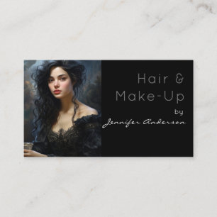 Hair Stylist Cosmetologist Make-Up Vintage Woman Business Card