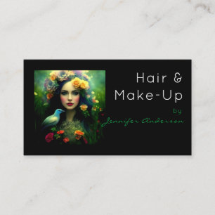 Hair Stylist Cosmetologist Make-Up Vintage Woman Business Card