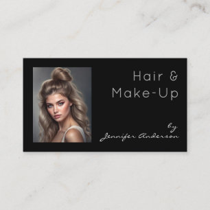 Hair Stylist Cosmetologist Make-Up Woman Photo Business Card