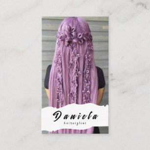 Hair Stylist Cute Scissor Minimalist Blush Pink  B Business Card