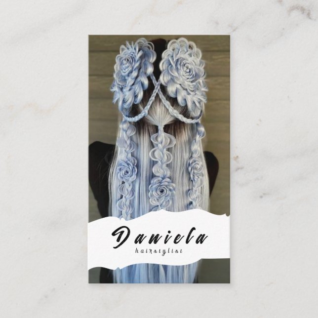 Hair Stylist Cute Scissor Minimalist Blush Pink Business Card (Front)