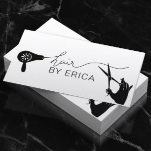 Hair Stylist Cute Typography Minimalist Salon Business Card