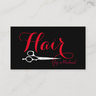 Hair Stylist Elegant Black Background #4 Business Card