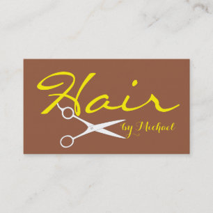 Hair Stylist Elegant Coconut Background Business Card