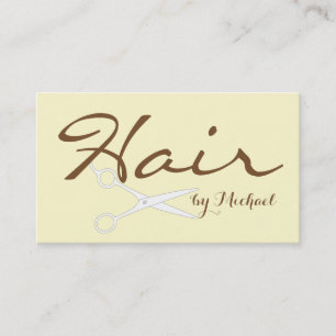 Hair Stylist Elegant Cream Background Business Card