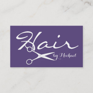 Hair Stylist Elegant Cyber Grape Background Business Card