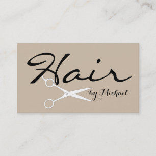Hair Stylist Elegant Dark Vanilla Background #2 Business Card