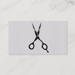Hair Stylist Elegant Lace Black Scissor Plain Business Card