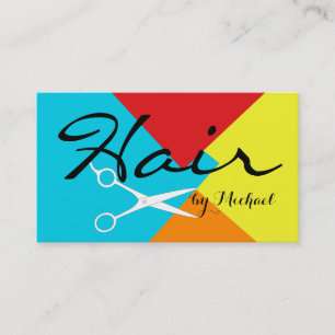 Hair Stylist Elegant Modern Retro Colour #4 Business Card