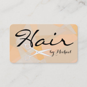 Hair Stylist Elegant Mosaic Abstract Background #3 Business Card