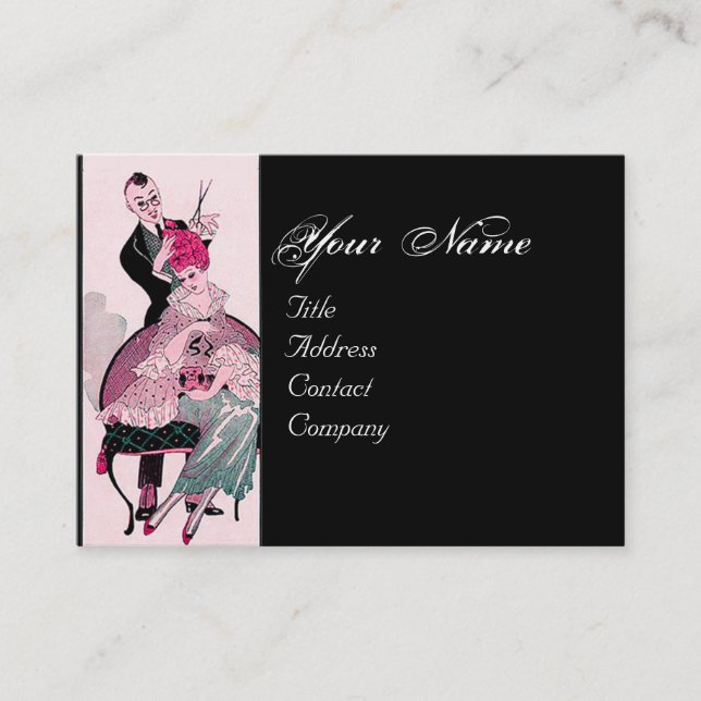 HAIR STYLIST ,FASHION BEAUTY SALON MAKE UP ARTIST BUSINESS CARD (Front)