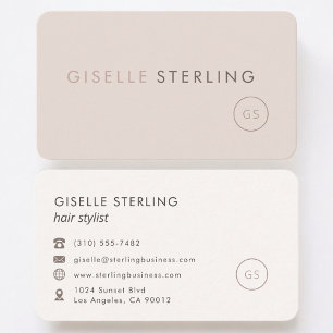 Hair Stylist Feminine Professional Business Card