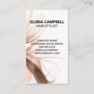 Hair Stylist   Flowing Hair in the Wind Business Card