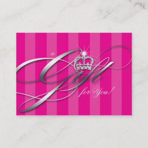 Hair Stylist Gift Certificate Pink Stripes Crown
