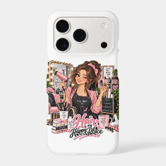 Hair Stylist Gift Hair Is My Happy Place iPhone 17