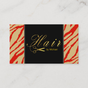 Hair Stylist Gold Scissors Script Appointment #10 Card