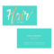 Hair Stylist Gold Script Modern Turquoise