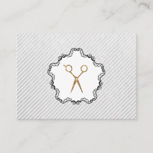 Hair Stylist Golden Scissor Business Card