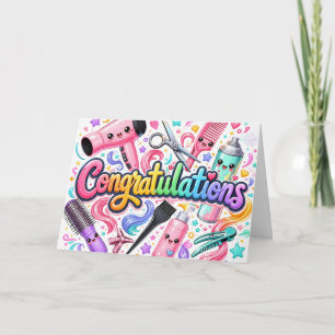 Hair Stylist Graduation Congratulations Card