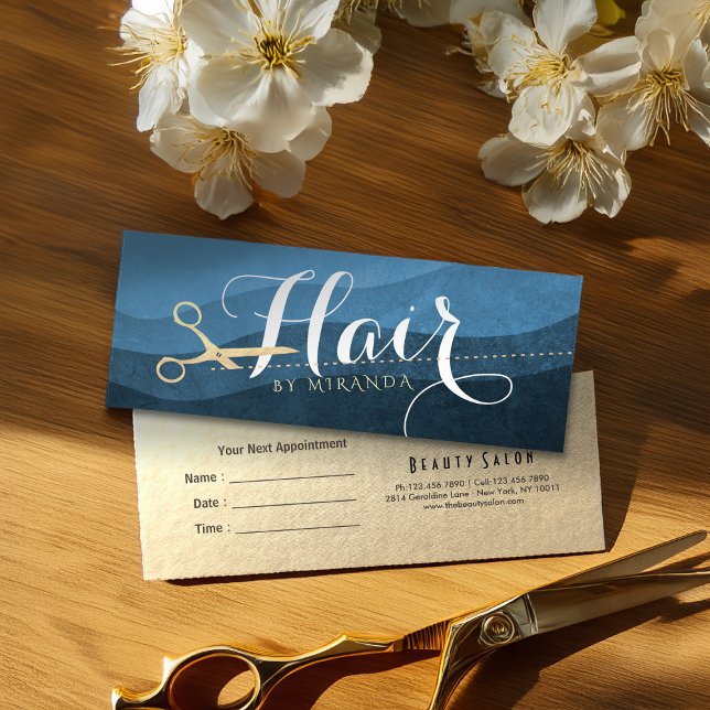 Hair Stylist Hairdresser Beauty Blue Gold Scissors (Creator Uploaded)