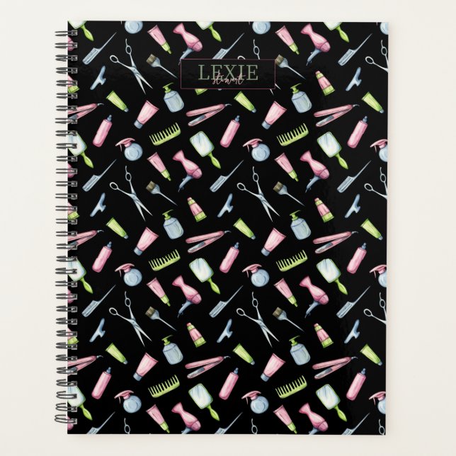 Hair Stylist, Hairdresser Beauty Salon Custom Planner (Front)