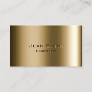 Hair Stylist Hairdresser Metal Bronze Beauty Salon Business Card