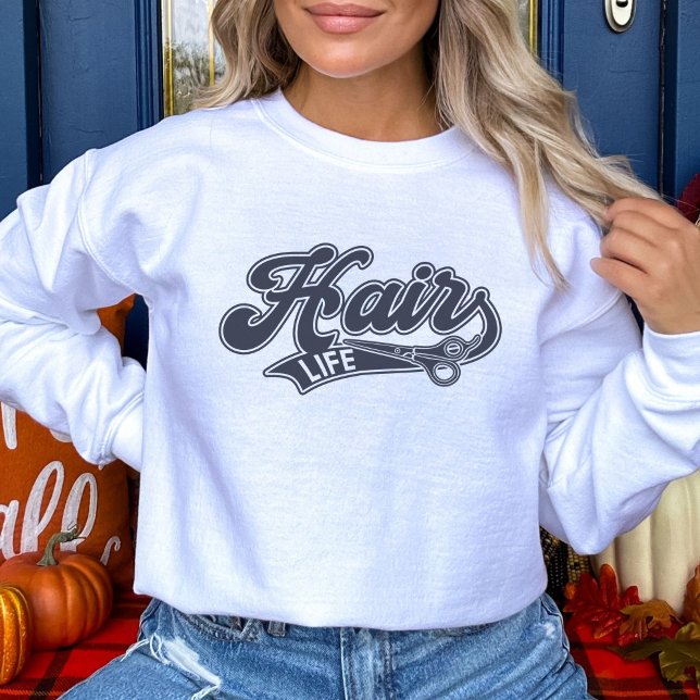 Hair Stylist, Hairdresser, Varsity Style Sweatshirt (Creator Uploaded)