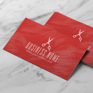 Hair Stylist Hot Red Hair Salon Appointment Card