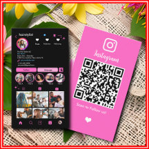 Hair Stylist Instagram Modern Chic Salon QR Code