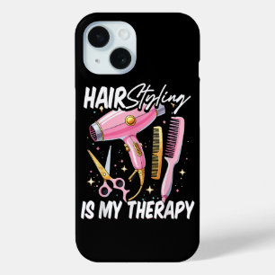 Hair stylist Is My Therapy iPhone 15 Case