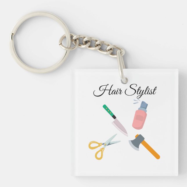 Hair stylist key ring (Front)