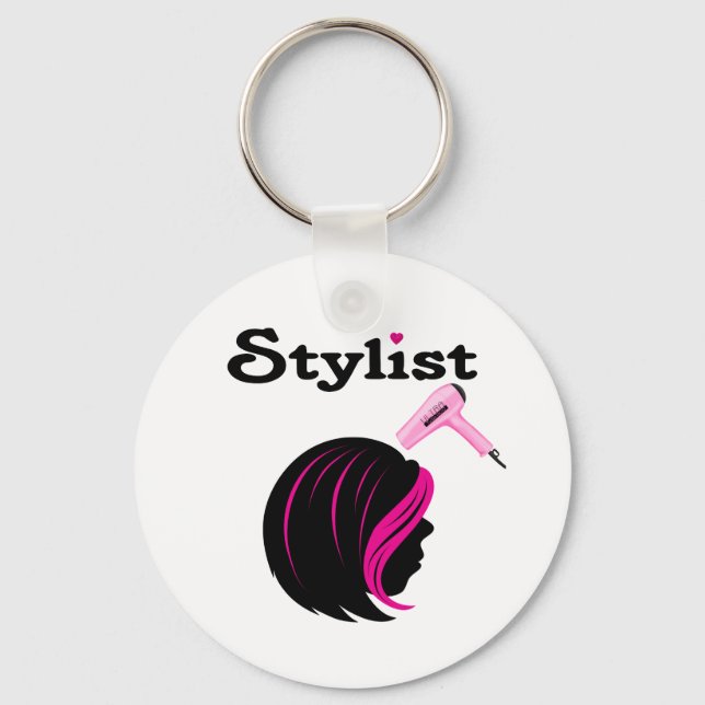 Hair Stylist Key Ring (Front)