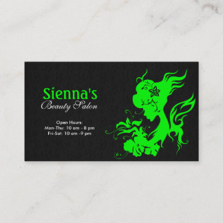 Hair Stylist (Lime) Business Card