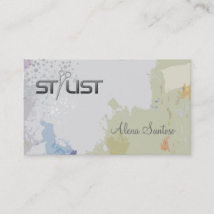 Hair Stylist Logo Business Card
