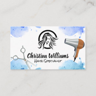 Hair Stylist Logo   Hair Tools Business Card
