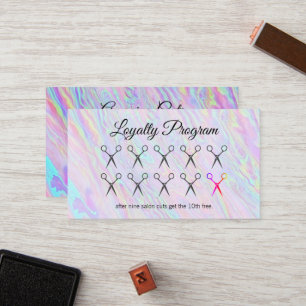 Hair Stylist Loyalty Program Rainbow Liquid Card