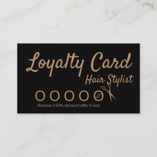 Hair Stylist Loyalty Punch Card