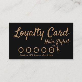 Hair Stylist Loyalty Punch Card