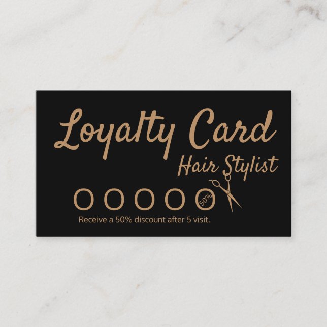 Hair Stylist Loyalty Punch Card (Front)