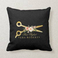 Hair Stylist Luxury Gold Scissors Damask