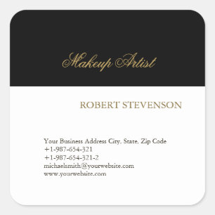 Hair Stylist Makeup Artist Business Square Sticker