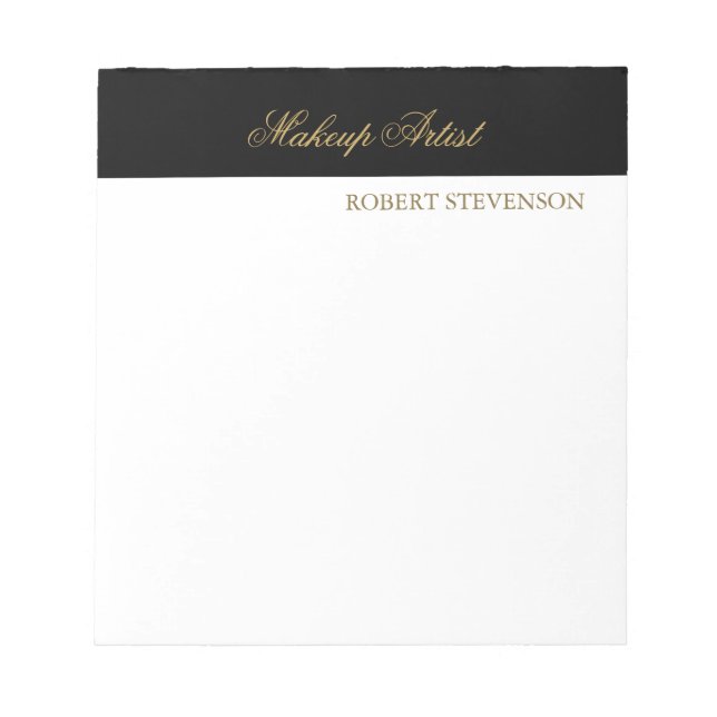 Hair Stylist Makeup Artist Notepad (Front)