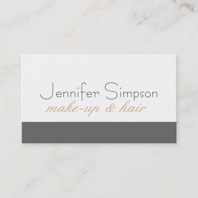 Hair Stylist Makeup Artist Professional Business Card (Front)