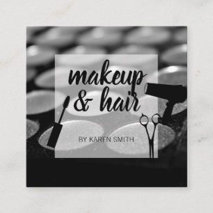 Hair Stylist   Makeup Artist Square Business Card