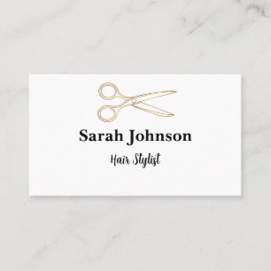 Hair Stylist Minimalist Typography Business Card