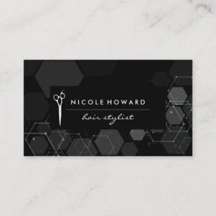 Hair Stylist   Modern Design   Geometric Business Card