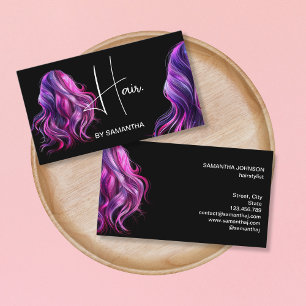 hair stylist modern hairdresser hair extension business card
