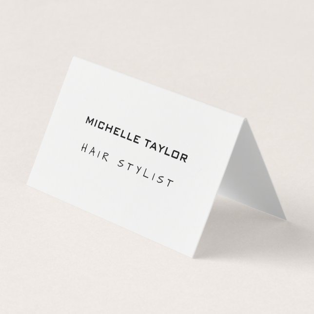 Hair Stylist Modern Minimalist Trendy Business Card (Front)